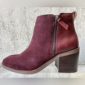 Crown Vintage Ardella Burgundy Ankle Boots
